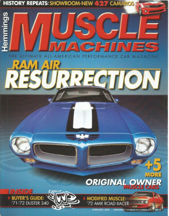 HEMMINGS MUSCLE MACHINES 2010 FEB - ASPEN R/T, REDLINE, BERGER, 340, L74, AMX